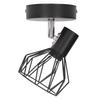 Wall Lamp Holder with Metal Cage E14 Industrial Style Metal Vintage Wall Sconce Holder Matte Black