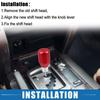 A ABSOPRO Car Auto Gear Shift Knob Stick Shifter Handle 6 Speed Universal Car Shift Knob Red