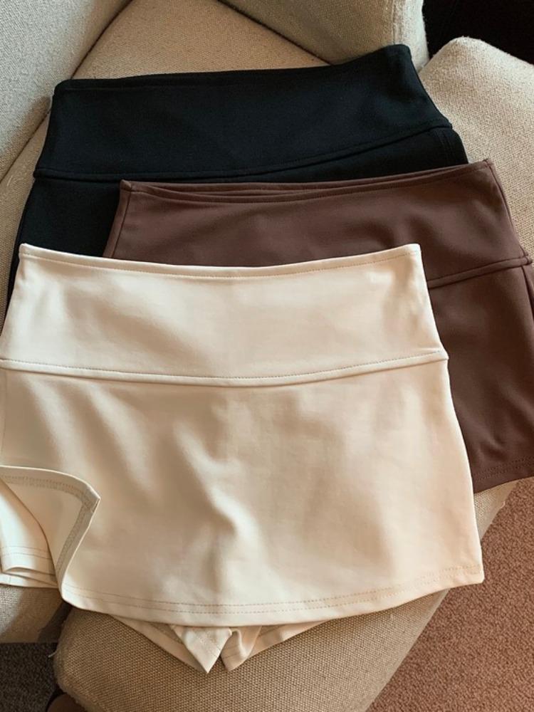 

Women s 2024 Summer A-Line Side Slit Yoga Skirt Pants - American Style, Slimming, Anti-Exposure, Versatile Sports Skirt Small чёрный