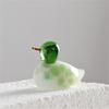 Art Glass Duck Miniature Animals Collection Glass Duck Figurines Tabletop Ornament for Home Office Decorations Gift