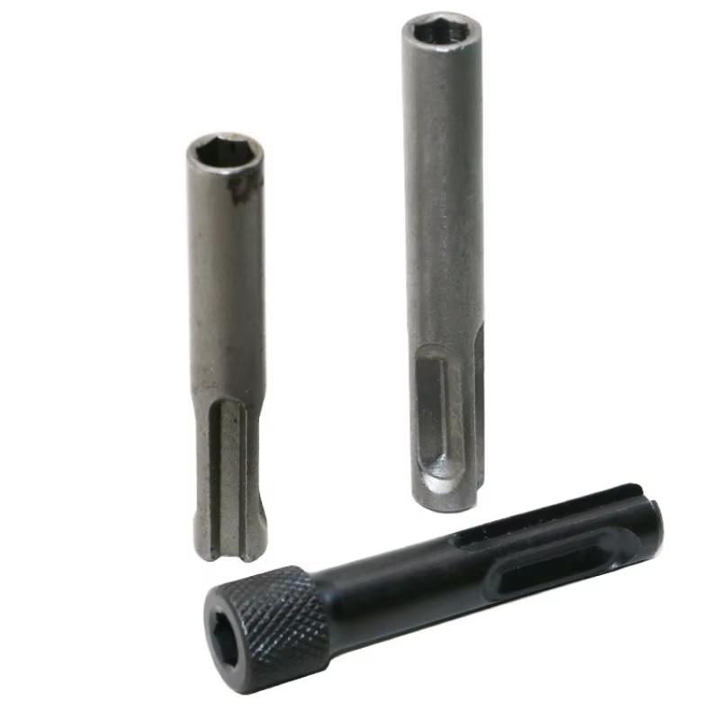 

3PC Два отверстия Два слота SDS Внутренний шестигранный удлинитель втулка Электрический молоток Ударная дрель бита переходник набор инструментов