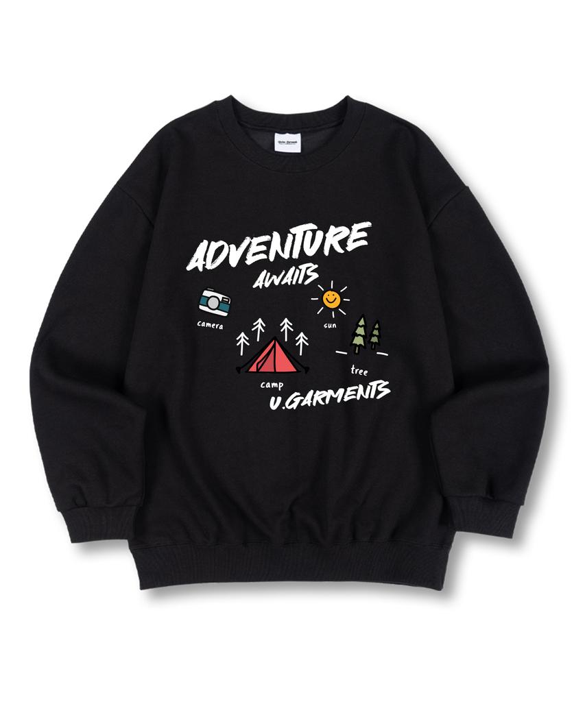 UNION GARMENTS Await Camping Premium Double-Sided Oversized Sweatshirt 4 Colors