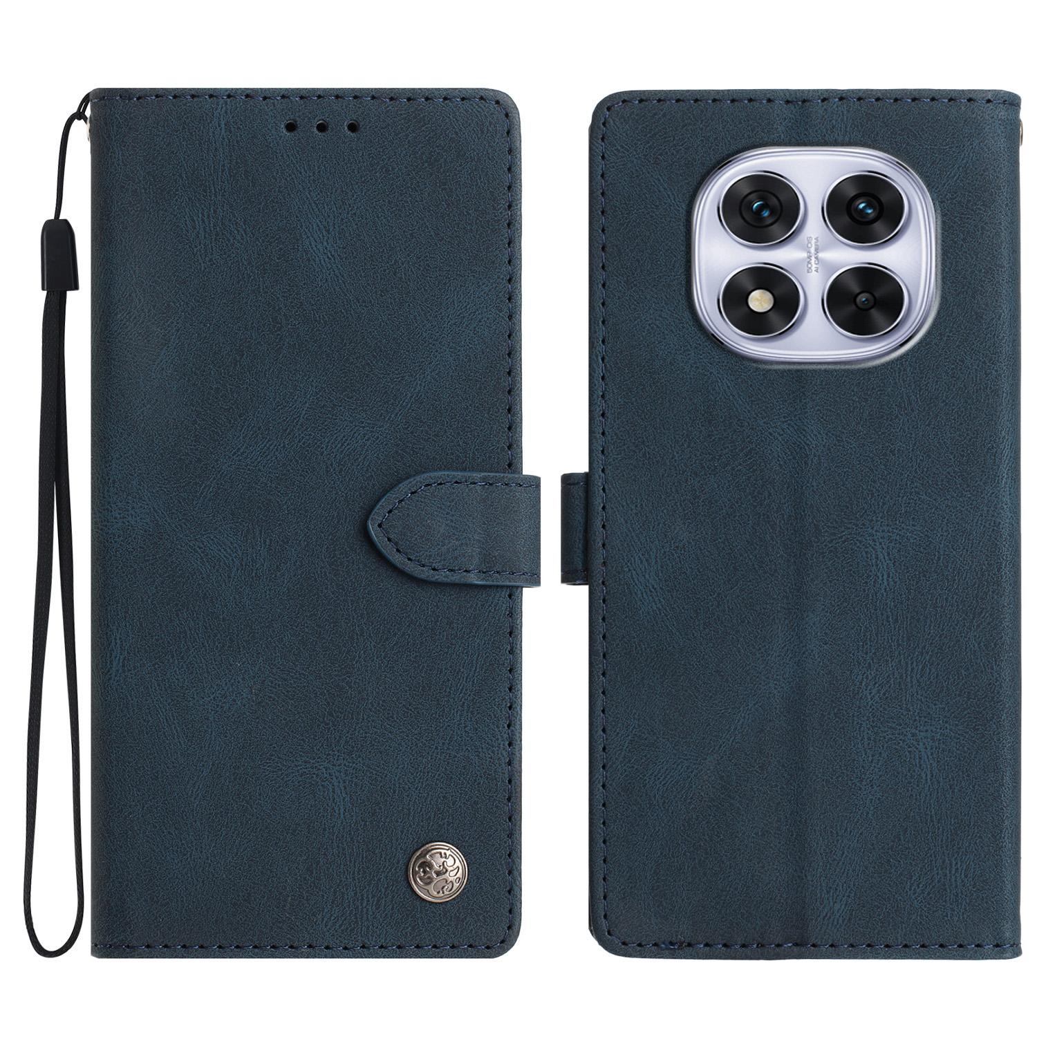 

For Xiaomi Redmi Note 14 Pro 5G Leather Case Solid Color Phone Wallet Cover E