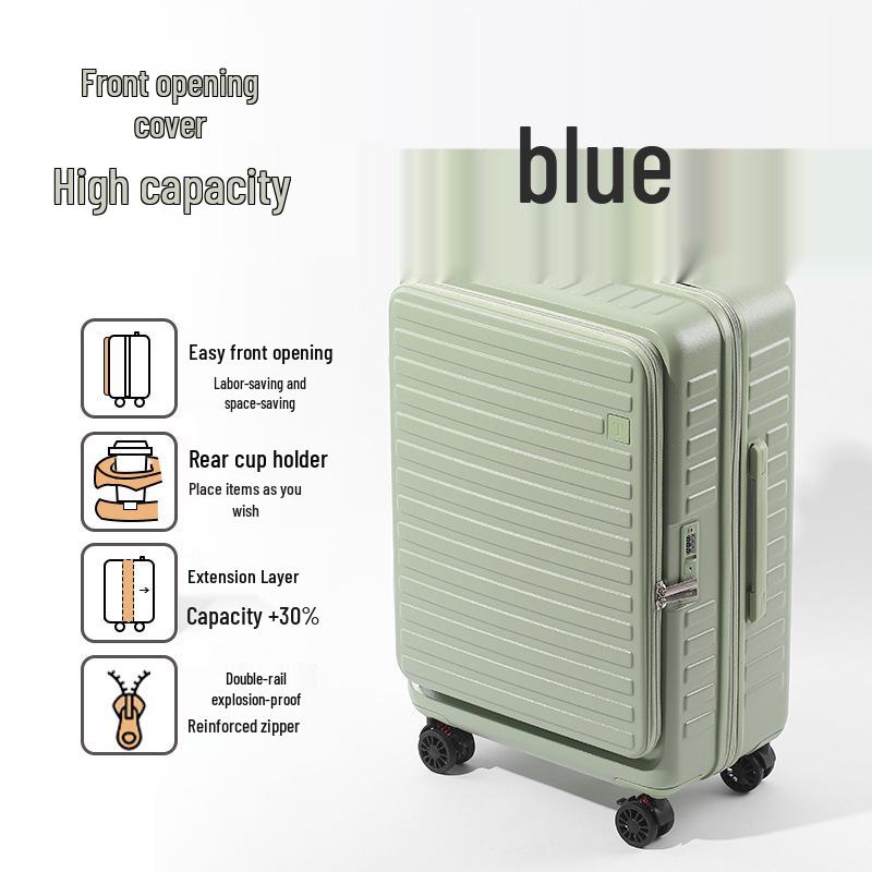 20-Inch Expandable Side-Opening Trolley Suitcase for Men & Women - Multifunctional Travel Carry-On