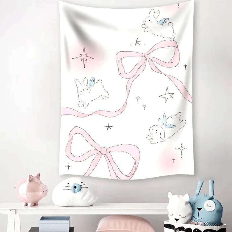 VIKAMA Dreamy Moonlit Night Starry Sky Tapestry Wall Hanging Children Room Decor Fairy Tale Home Art