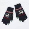 Iwarm love warm Christmas deer wool plush gloves couple autumn and winter knitted warm touch screen gloves women