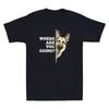 Where Are You Going Funny German Shepherd Dog Graphic Quote Retro Men's T-Shirt