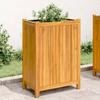 VidaXL Planter with Liner, Raised Bed, Flower Box, Plant Pot, Flower Box Garden Patio Terrace, 54x31x75 366433