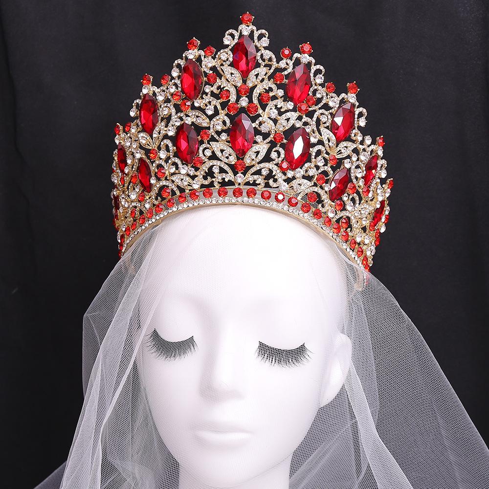 DIEZI New Arrival Princess Big Crystal Crown For Women Wedding Bridal Bride Luxury Elegant Queen Tiara Crown Hair Accessories