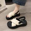 Women's Sandals Summer 2026 New Gladiator Fashion Outdoor Soft Comfortable Beach Shoes Thick Heel Platform Casual Roman Sandals