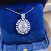 5 Carat D Color Moissanite Necklace: Large European-American Style Pendant Gift