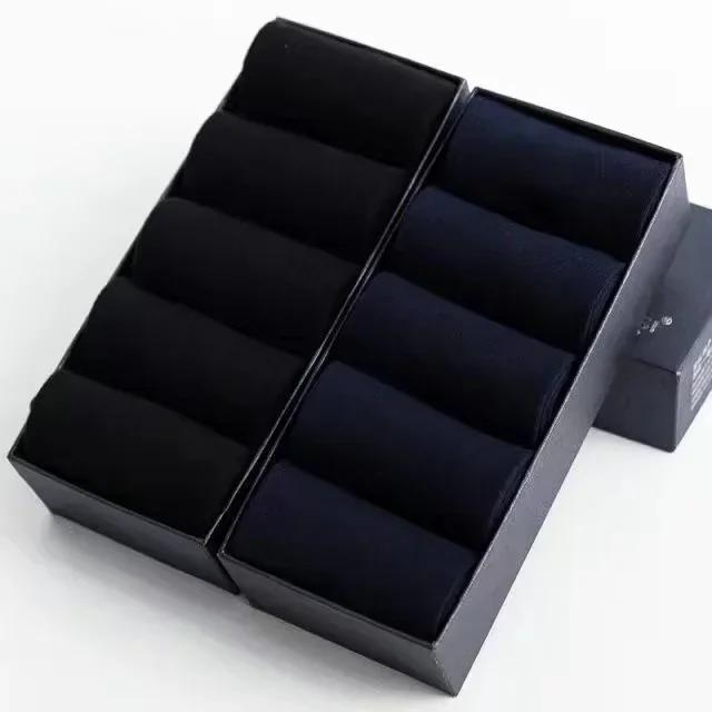 

10 пар/лот мужские хлопковые носки однотонные деловые повседневные чулки дышащие нескользящие мужские носки средней длины большие размеры EU39-48 EU43-48