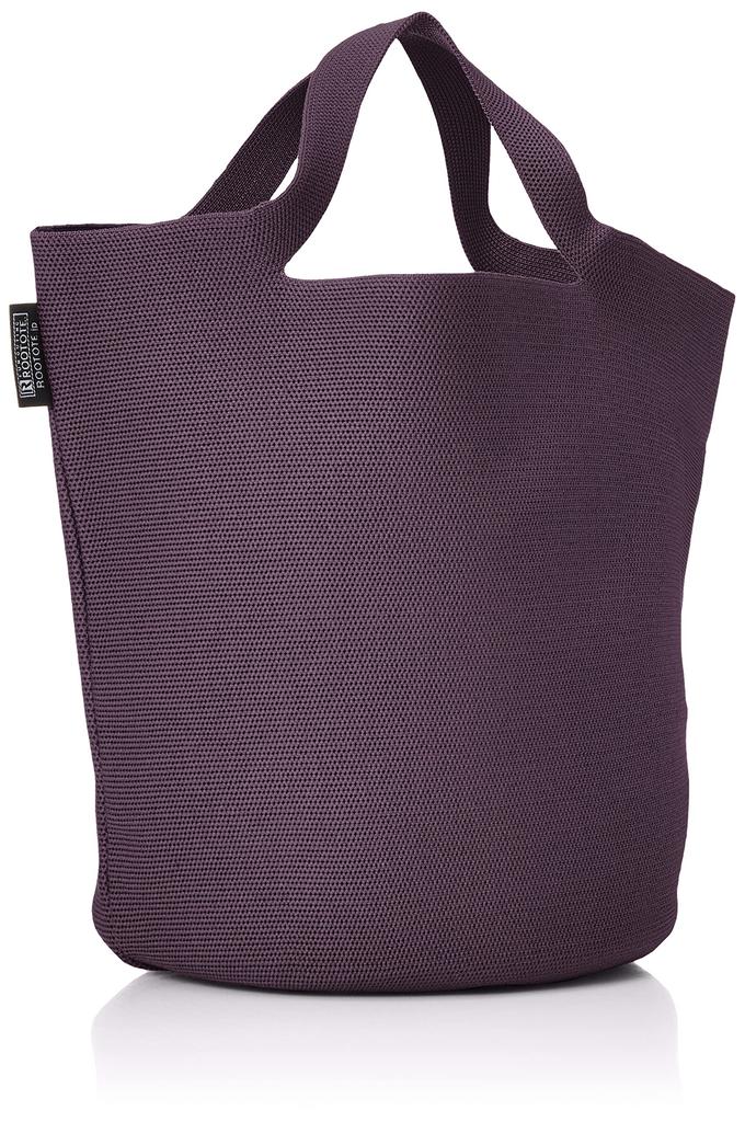 Recycled Yarn Knitted Basket Tote Bag Deli 0256 Violet [Rootote] Lightweight, Freestanding, Hat-shaped, Po-No Women's