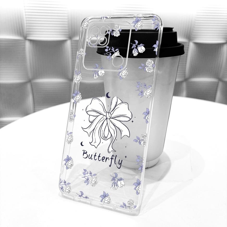 For Xiaomi Redmi 10A Case Popular Flower Bowknot Soft Clear Silicone Phone Cover For Xiaomi Redmi 10A Sport Funda Redmi10a Shell
