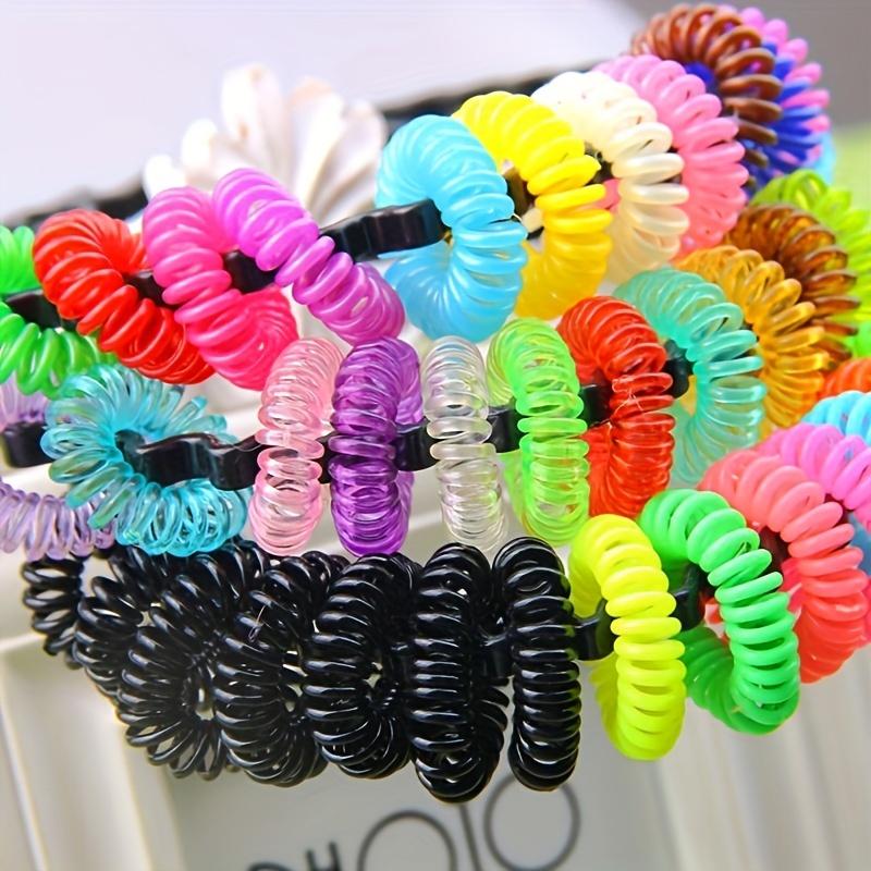 12 szt. Losowy Kolor Spiralne Elastyczne Gumki do Włosów Sznurek Akcesoria do Kucyka