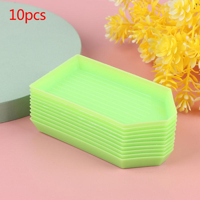 10Pcs Tray Diamond Point Drill Plate Box Diamond Painting Embroidery Accessories