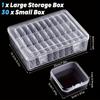 5sets (30 Small Inner Boxes +1 Large Outer Box=1 set) Bead Storage Nano Bead Accessory Storage Box Diamond Bead Transparent