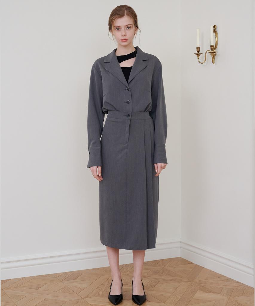 BIBYSEOB Tailored Overjacket Shirt Charcoal [T41]