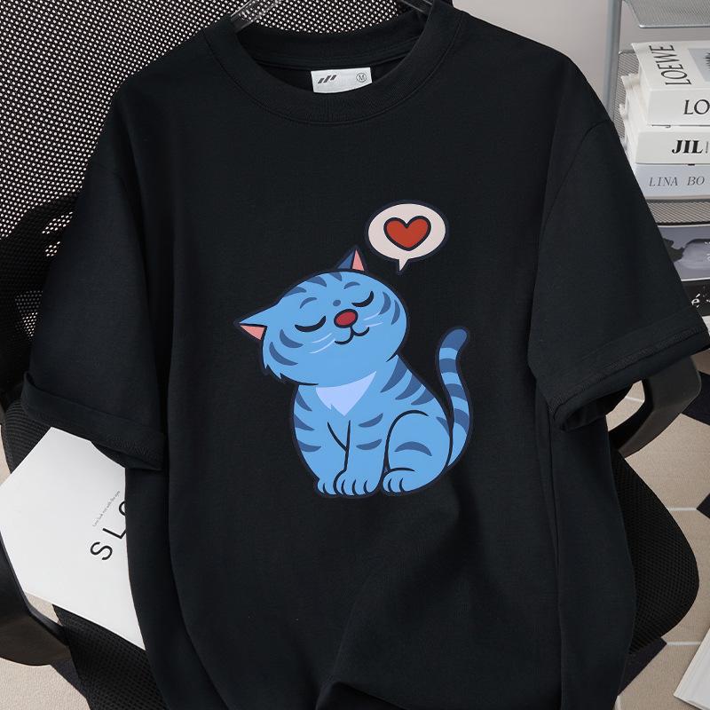 Kpop Korean Wave Witch Hunt Tiger Printed T-shirt Top Round Neck Short Sleeve 5980