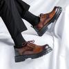 Italian Oxford Shoes for Men Lace Up Oxfords Designer Men Leather Dress Shoes Round Toe Men's Party Formal Classic Derbies Shoes