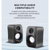 USB Wireds Speaker Stereo Subwoofer Sound Box 3.5mm Input USB Power Computer Speaker for Desktop PC