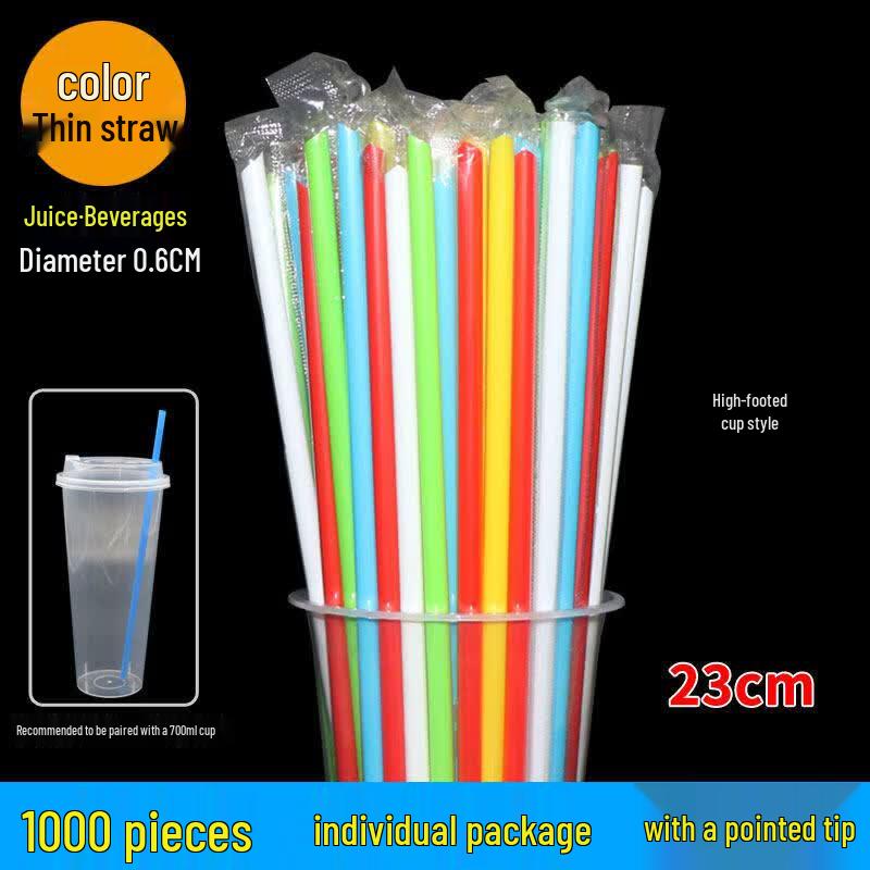 OEING Individually Wrapped Disposable Beverage Straws