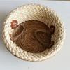 Bamboo Seagrass Storage Baskets Wicker Basket Plant Nordic Style Garden Flower Pot Laundry Basket Container Toy Holders