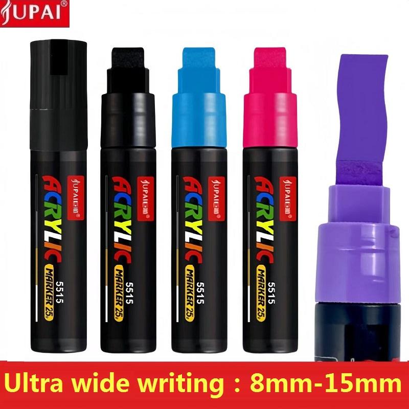 15 Farben Größere Kapazität Acryl-Marker Stifte, Ultra-breiter Kopf 15MM/8MM Graffiti, Malerei, Zeichnen, Werbeplakate Kunstbedarf