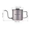 Dış Mekan Ti Dökme Kahve Kettle 400ml Termometreli ve Katlanır Saplı Gaga Ağızlı Çaydanlık