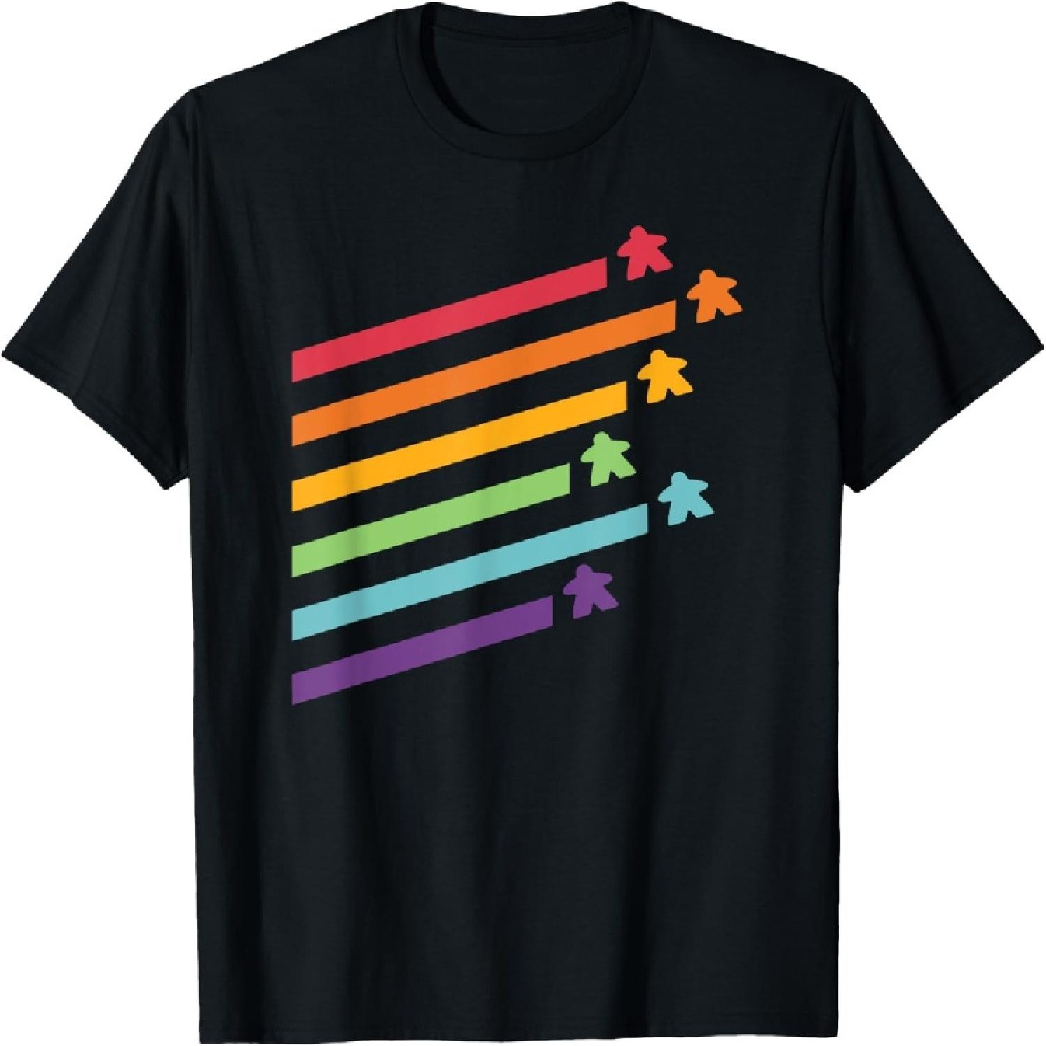 Board Game Meeple Retro Stripes T-Shirt S разноцветный