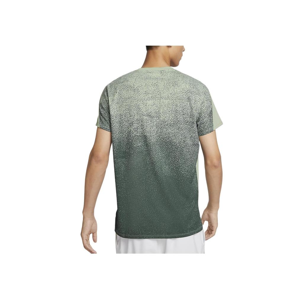Nike Court Slam Dri-Fit Módní Prodyšné Rychleschnoucí Tenisové Tričko Pánské Topy Horizontálně-Zelené FQ2019-370