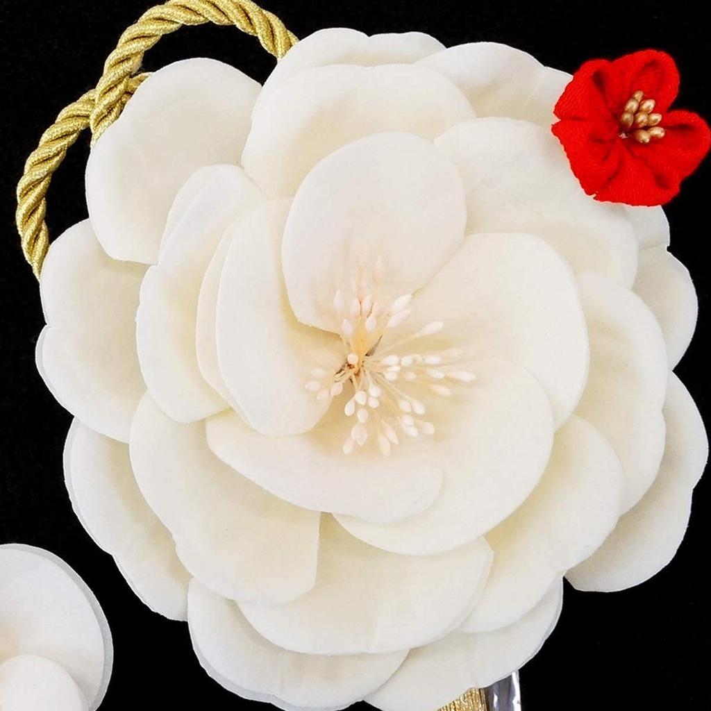 Hair ornament set Furisode ceremony White [Kyoto Usagido] 2-piece coming-of-age kk-081 Tsumami-zaiku