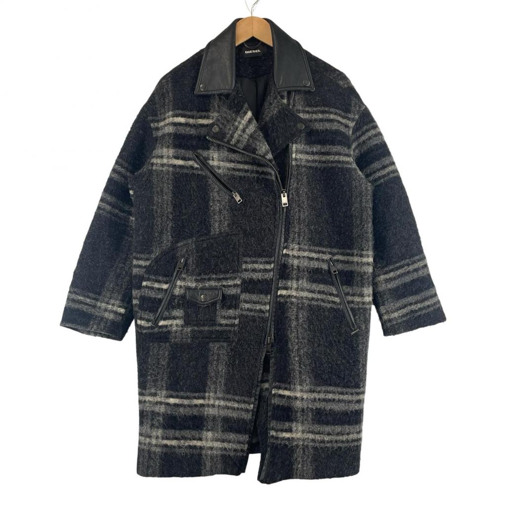 DIESEL Double riders check coat black Women XXS used