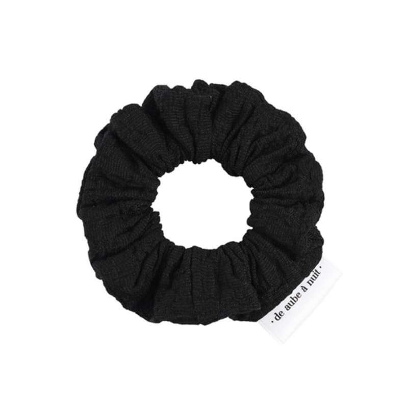 Aube nuit Obnuit New Wrinkle Black Hair Scrunchie S