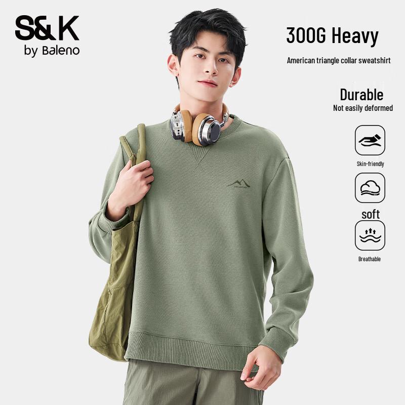 Baleno Men's S&K Series Heavyweight Round Neck Sweatshirt