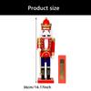 Decorative 36cm King Nutcrackers with Royal Scepter Wood Figurine Christmas Puppet Toy Collectible Ornament Gift
