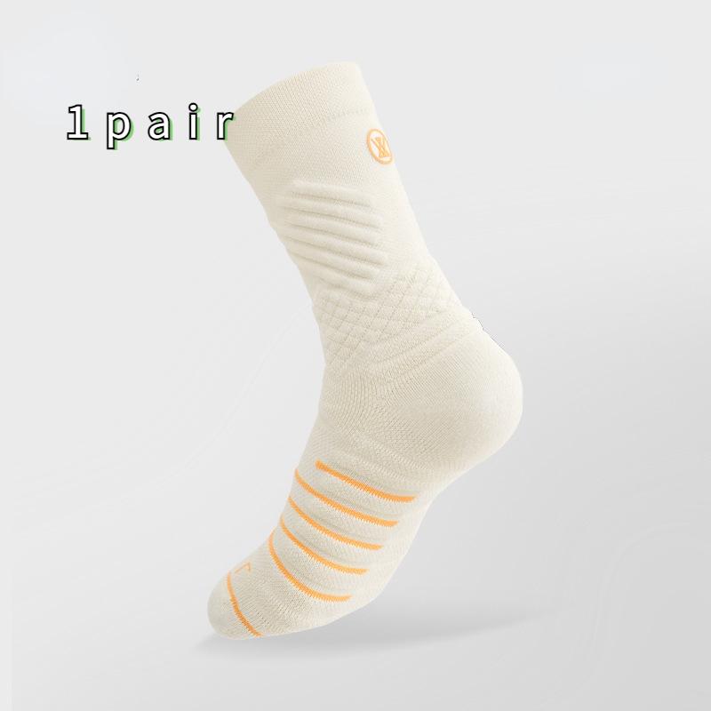 

Размер 35-39, женские дышащие нескользящие носки для бадминтона средней длины, спортивные носки с полотенцесушителем, впитывающие пот и устойчивые к запаху One-size бежевый