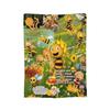 Biene Maja Mit Blumen Cartoon Decke für Sofa Weiche Flauschige Plüschdecke 50x60 Zoll Mehrere Größen Tagesdecken