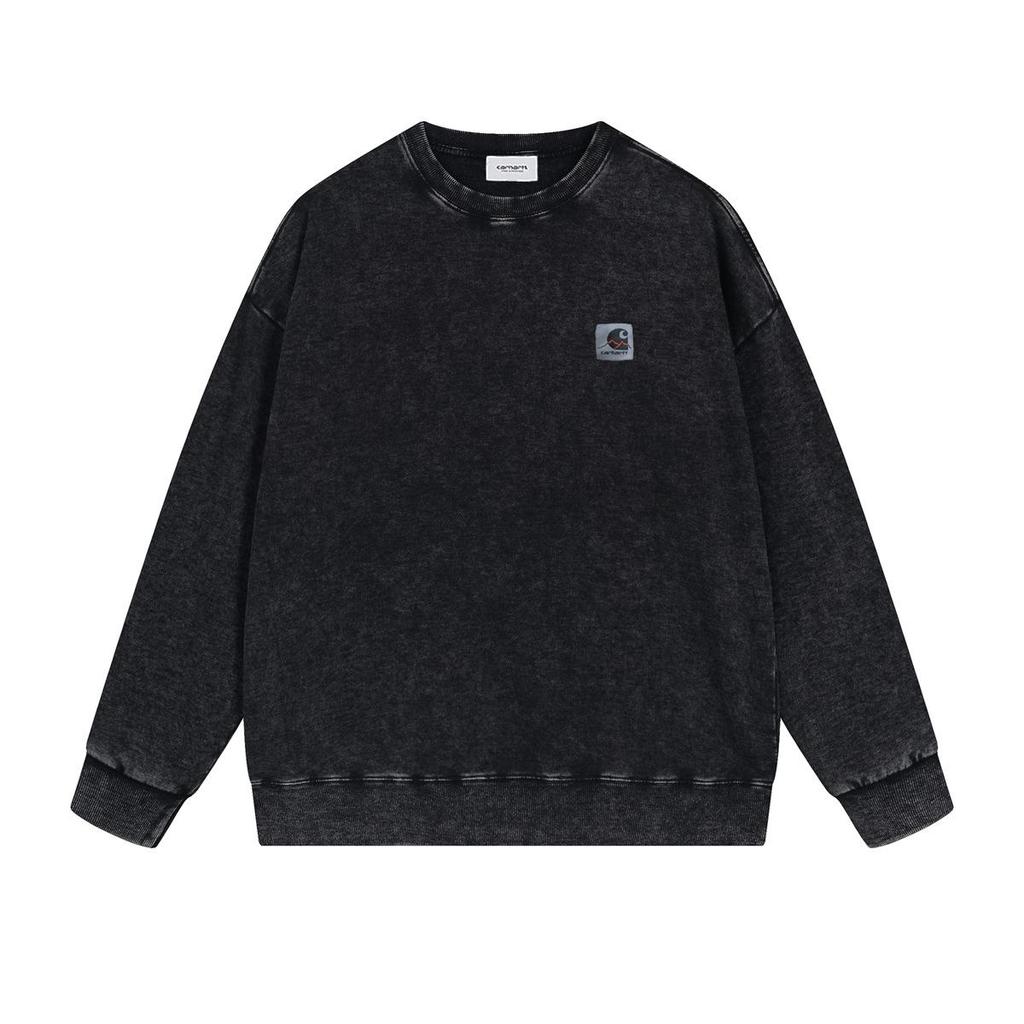 Carhartt 2025 Pánská vypraná mikina s kapucí na zip a tepláky - Retro volný střih