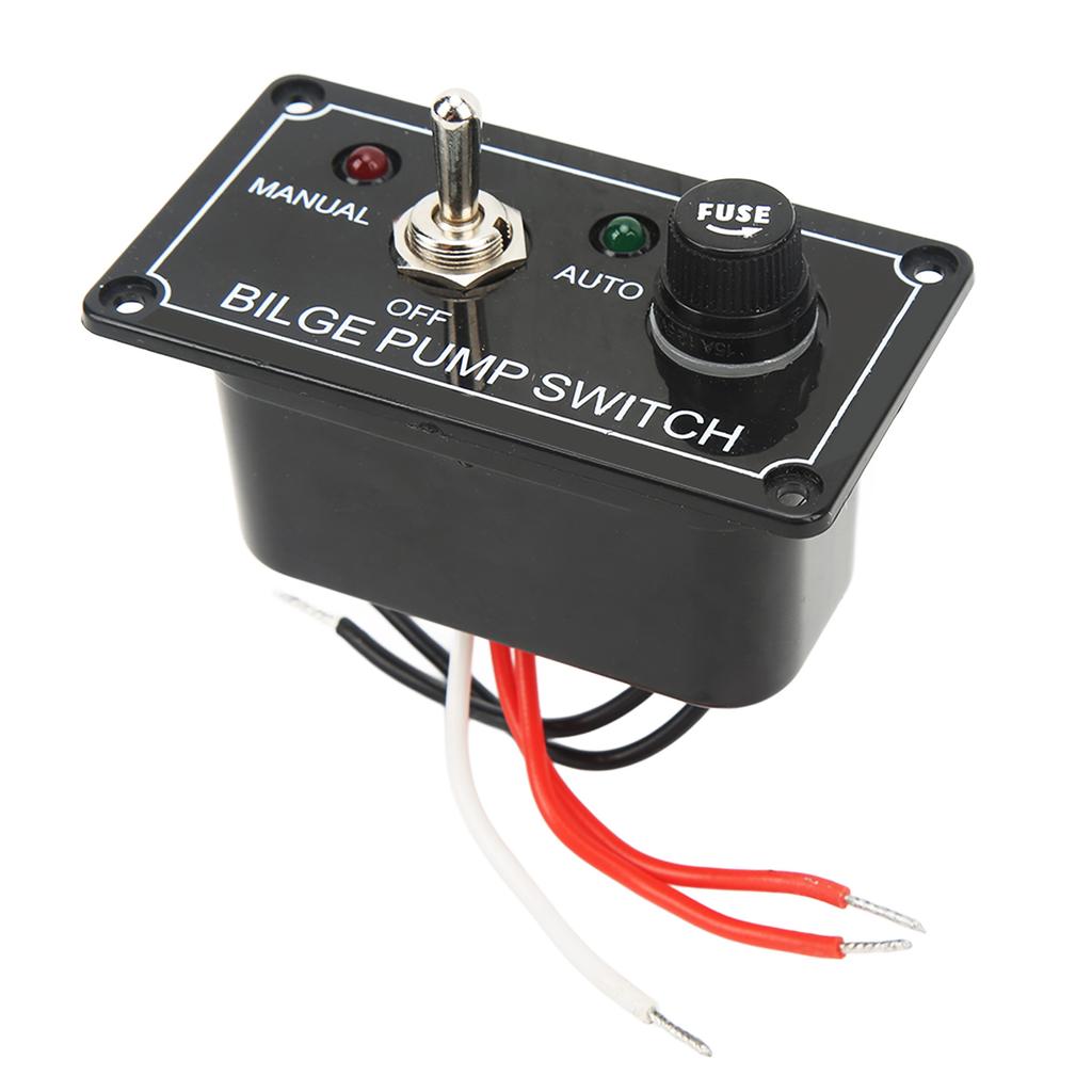 Rocker Toggle Switch Panel Bilge Pump Auto Off Manual Switch Panel for RV Yacht Car