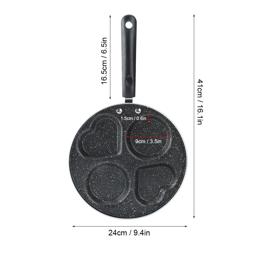 4 Holes Non Stick Coating Frying Pan Home Kitchen Cookware Cooking Tool for Fried Eggs