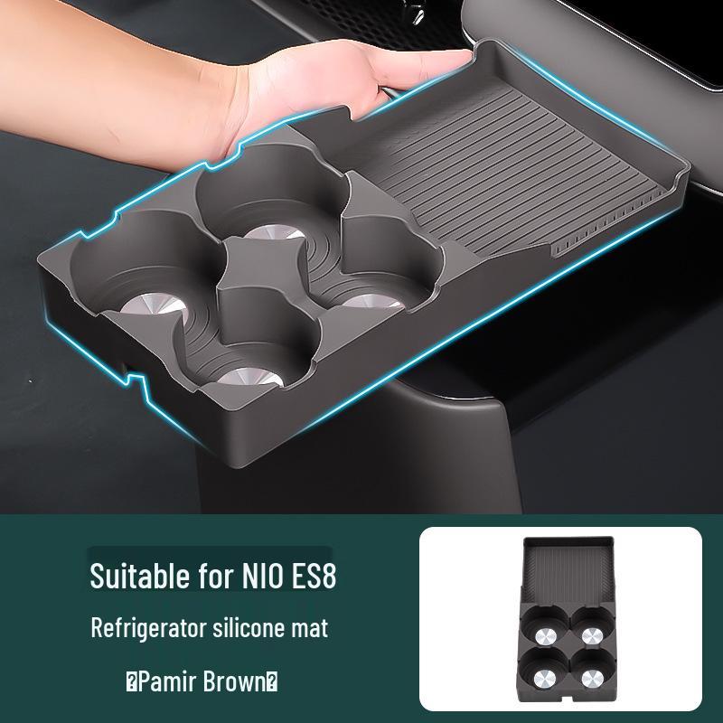 Compatible Silicone Anti-slip Cup Holder Mat for Nio ES8 (26 Models)