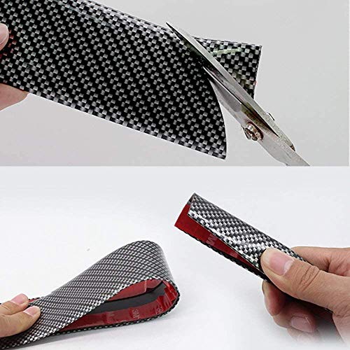 Door Guard Protector Molding Carbon Molding Rubber Trim Molding Universal Trunk Water Resistant Lip Molding Bumper Guard Black Under Spoiler 3CM6