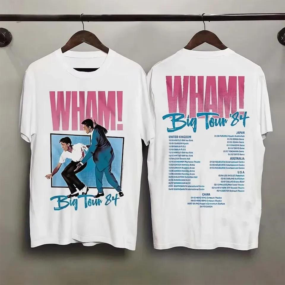 Wham Big Tour White Adult T-Shirt, Wham Shirt, Wham Big Tour Shirt, Vintage 90s M