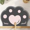 Cartoon Cat Paw Bath Mat With Waterabsorbing Silicone Fabric For Bathroom And Toilet Entrance