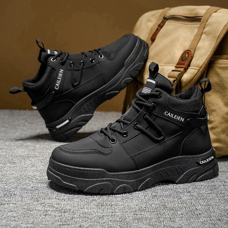 Herren Neue Rutschfeste Campingschuhe Modische und Vielseitige Herrenstiefel im Britischen Stil Outdoor-Reiseschuhe