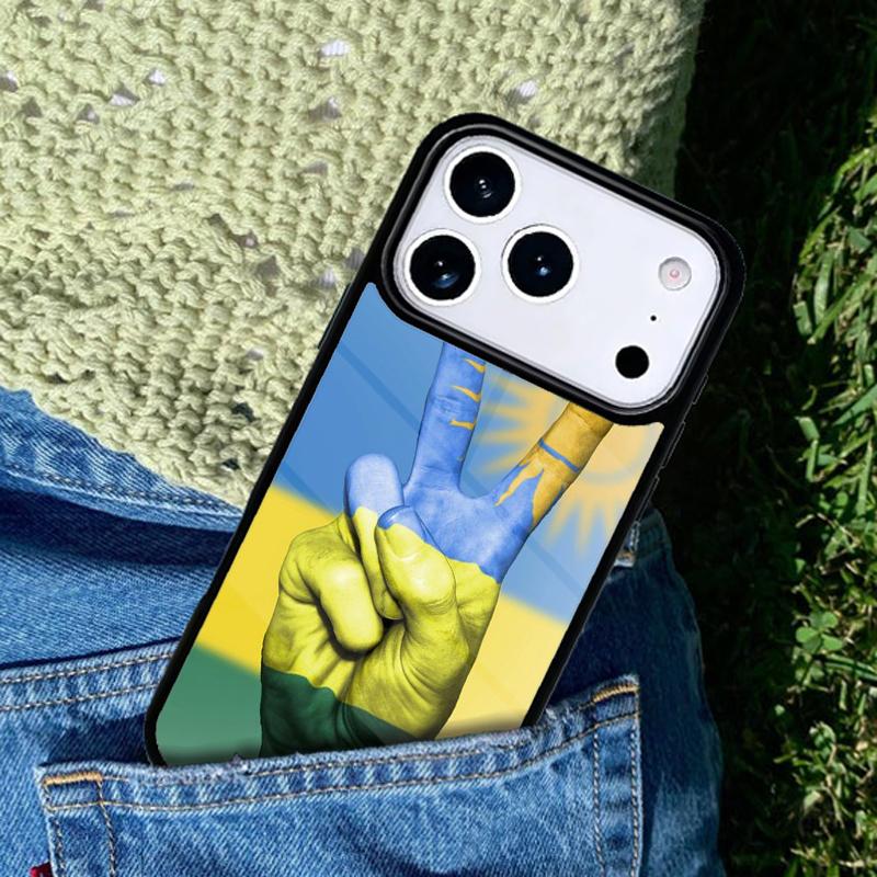 Rwanda Flag Phone Case For iPhone 17 AIR 16 Pro Max 15 14 Pro 11 12 13 Shockproof Silicone Cover