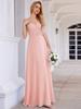 Ever-Pretty Women's A-Line Cross Back Sleeveless Pleated Chiffon Bridesmaid Dress With Embroidery Decoration