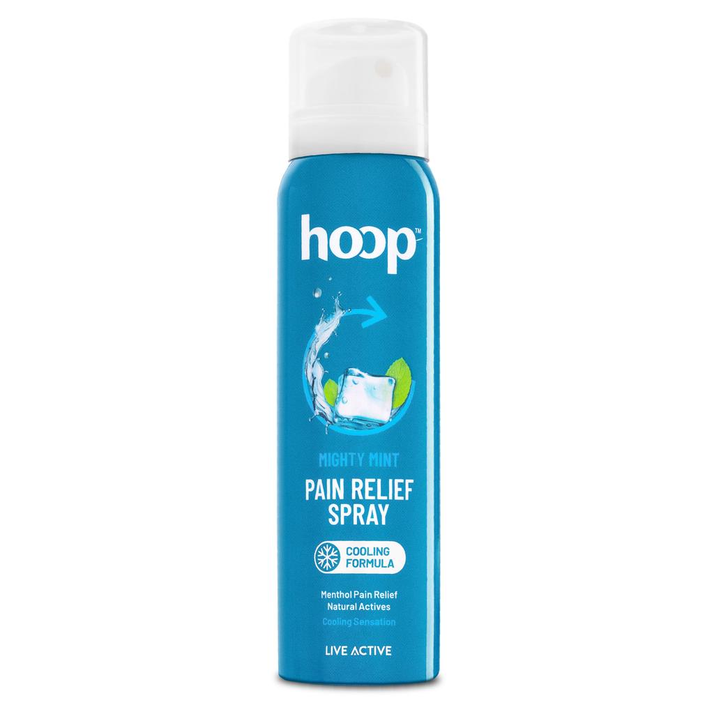 Hoop Pain Spray | Cooling Formula For Instant From Back, Leg, Shoulder, Knee, Neck, Groin, Sports Injuries, Elbow, Muscle Pain | 80 G