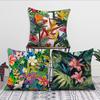 Fashion Tropical Jungle Flowers Plants Comfortable Soft Pillow Case for Sofa Living Room Home Office Decor and Protective Covers